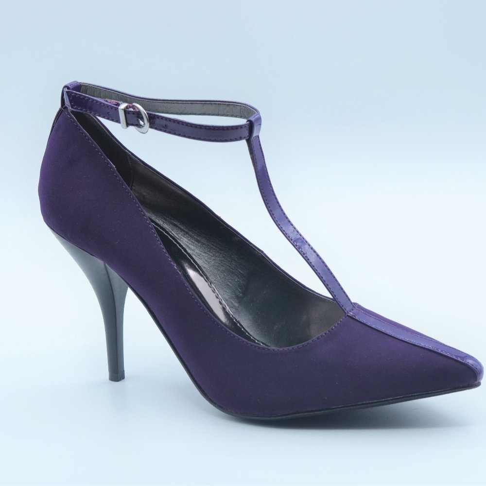 pumps with strap across the foot